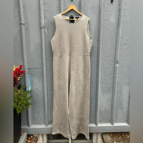 J Crew Madison Lurex Silver Metallic Jumpsuit, BNWT, size XXL - Picture 3 of 11